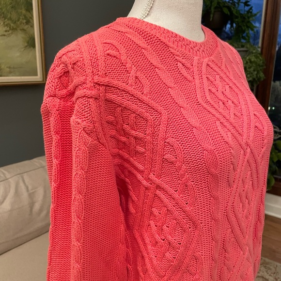Talbots Pink Cable Knit Sweater~SP - Picture 2 of 4